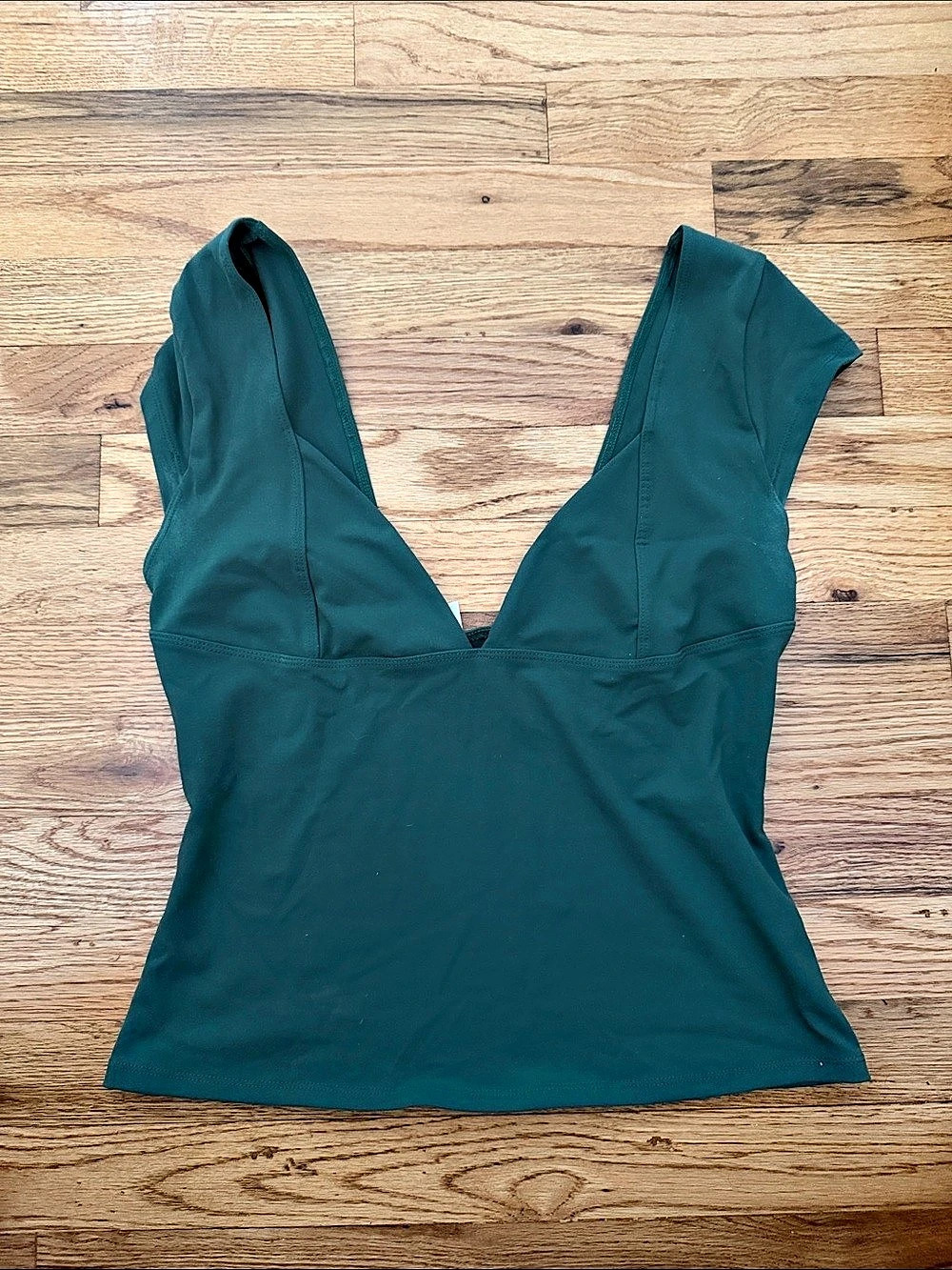 Free People Cap Sleeve Seamless Cami Green Tank Top